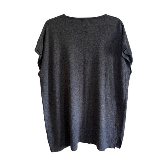 Masai Clothing Co Gray Black Polka Dot Sweater Tunic Top Medium Merino Blend - Picture 2 of 9